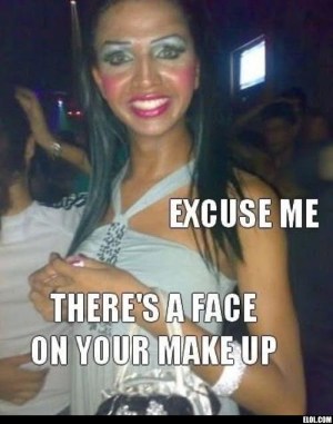 too much makeup