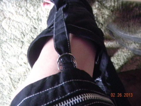 exposed knee punk rave pants review